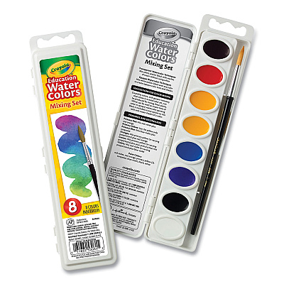 Crayola Watercolor Mixing Set, 7 Assorted Colors, Palette Tray (CYO530081)