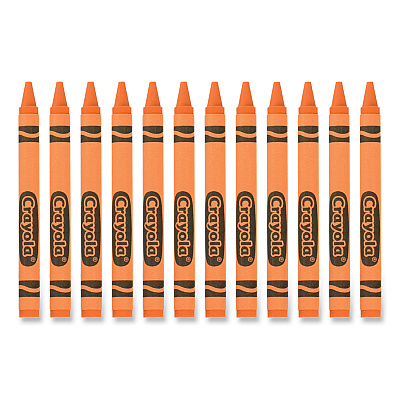 Crayola Bulk Crayons, Orange, 12/Box (CYO520836036)