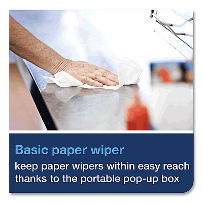 Tork Basic Paper Wiper, 1-Ply, 9 x 10.5, White, 250/Box, 24 Boxes/Carton (TRK192126)
