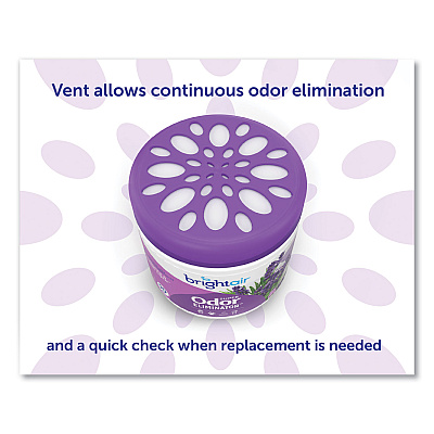 BRIGHT Air Super Odor Eliminator, Lavender and Fresh Linen, Purple, 14 oz Jar (901325)