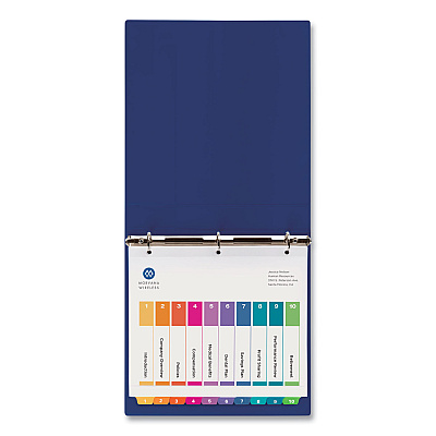 Avery Customizable TOC Ready Index Multicolor Tab Dividers, Extra Wide Tabs, 10-Tab, 1 to 10, 11 x 9.25, White, 1 Set (AVE11165)