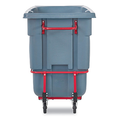 Rubbermaid Commercial BRUTE DURATILT Frame Tilt Truck, Standard Duty, 1 cu yd, 1,200 lb Capacity, Rotomolded Resin/Leakproof Polyethylene, Gray (RCP2192462)