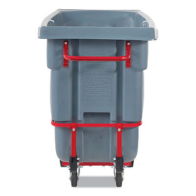 Rubbermaid Commercial BRUTE DURATILT Frame Tilt Truck, Standard Duty, 0.5 cu yd, 850 lb Capacity, Rotomolded Resin/Leakproof Polyethylene, Gray (RCP2192466)