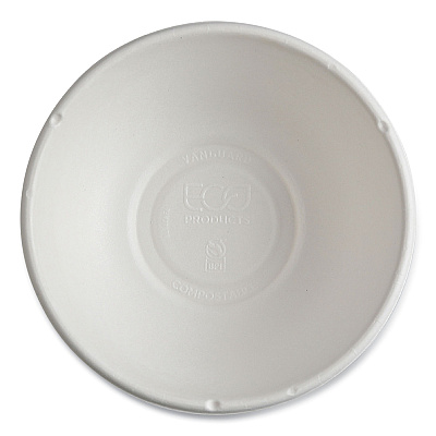 Eco-Products Vanguard Renewable and Compostable Sugarcane Bowls, 16 oz, White, 800/Carton (ECOEPBL16CNFA)