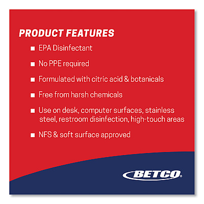 Betco Fight Bac RTU Disinfectant, Fresh Scent, 5 gal Pail (BET3900500)