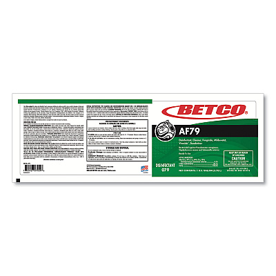 Betco AF79 Disinfectant Cleaner, Citrus Scent, 1 gal Bottle, 4/Carton (BET790400)