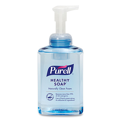 PURELL CLEAN RELEASE Technology HEALTHY SOAP Naturally Clean Foam, Citrus Scent, 515 mL, 4/Carton (501304CT)