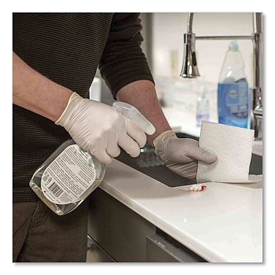 GloveWorks by AMMEX Latex Disposable Gloves, Powder-Free, 4 mil, Large, Ivory, 100 Gloves/Box, 10 Boxes/Carton (AXCTLF46100)