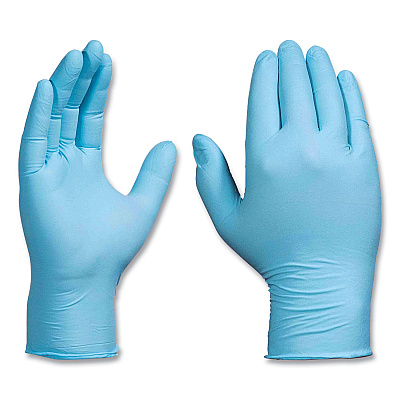 GloveWorks by AMMEX Industrial Nitrile Gloves, Powder-Free, XX-Large, 5 mil Thick, 9.5" Long, Blue, 100/Box, 10 Boxes/Carton (INPF49100)