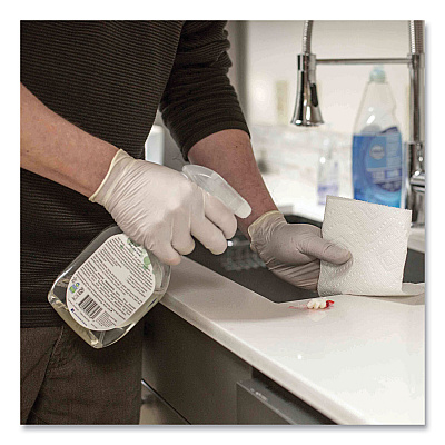 GloveWorks by AMMEX Latex Disposable Gloves, Powder-Free, 4 mil, X-Large, Ivory, 100 Gloves/Box, 10 Boxes/Carton (AXCTLF48100)