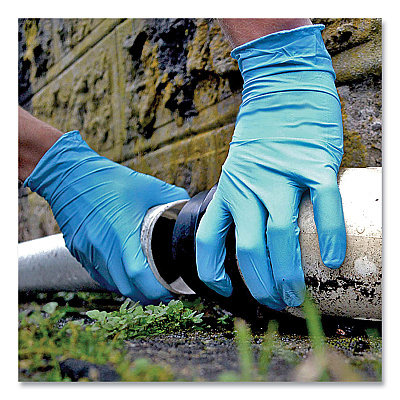 GloveWorks by AMMEX Industrial Nitrile Gloves, Powder-Free, XX-Large, 5 mil Thick, 9.5" Long, Blue, 100/Box, 10 Boxes/Carton (INPF49100)