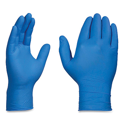 X3 by AMMEX Industrial Nitrile Gloves, Powder-Free, 3 mil, X-Large, Blue, 100/Box, 10 Boxes/Carton (AXCX348100)