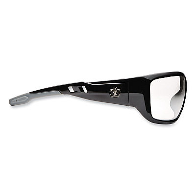 ergodyne Skullerz BALDR Safety Glasses, Black Nylon Impact Frame, Clear Polycarbonate Lens (EGO57000)
