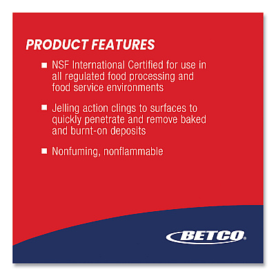 Betco Oven Jell Cleaner, Lemon Scent, 32 oz Bottle, 12/Carton (BET1391200)