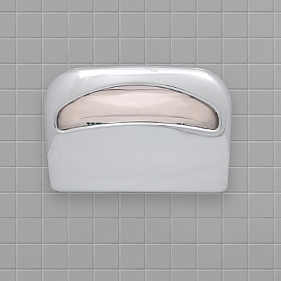 Health Gards Half-fold Toilet Seat Cover Dispenser, Chrome, 16.5"x11.5"x2", 1 Each (45C)
