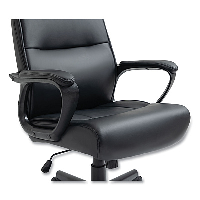 Alera Oxnam Series High-Back Task Chair, Supports Up to 275 lbs, 17.56" to 21.38" Seat Height, Black Seat/Back, Black Base (ALEON41B19)
