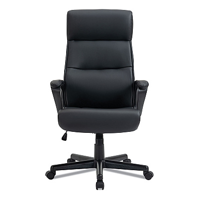 Alera Oxnam Series High-Back Task Chair, Supports Up to 275 lbs, 17.56" to 21.38" Seat Height, Black Seat/Back, Black Base (ALEON41B19)