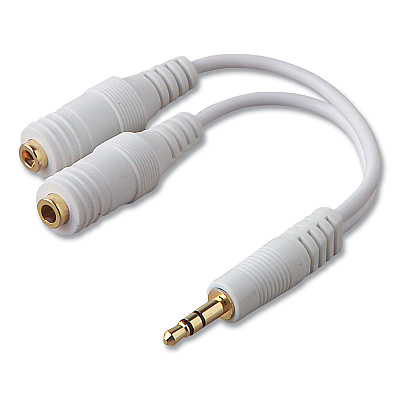 Belkin Speaker and Headphone Splitter, White (BLKF8V234)