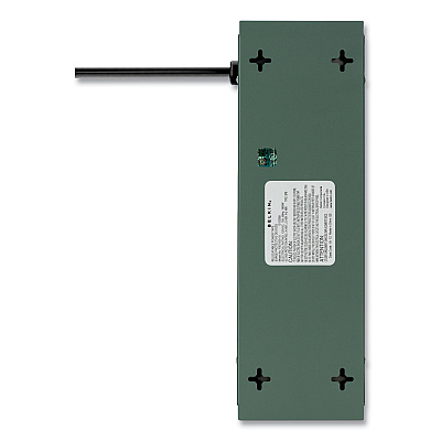 Belkin Metal SurgeMaster Surge Protector, 10 AC Outlets, 15 ft Cord, 885 J, Dark Gray (BLKF9D100015)