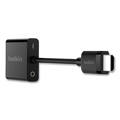 Belkin HDMI to VGA Adapter with Micro-USB Power, 9.8", Black (AV10170BT)
