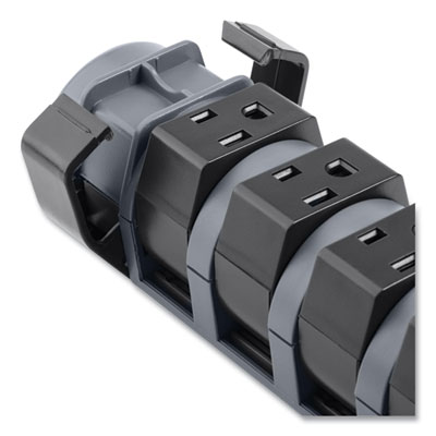 Belkin Pivot Plug Surge Protector, 8 AC Outlets, 6 ft Cord, 1,800 J, Gray (BP10820006)