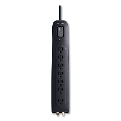 Belkin Ultimate Surge Protector, 7 AC Outlets, 4 ft Cord, 2,000 J, Black (BLKBV10703004BK)