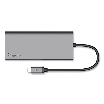 Belkin USB-C Multimedia Hub, 6 Ports, Space Gray (BLKF4U092BTSGY)