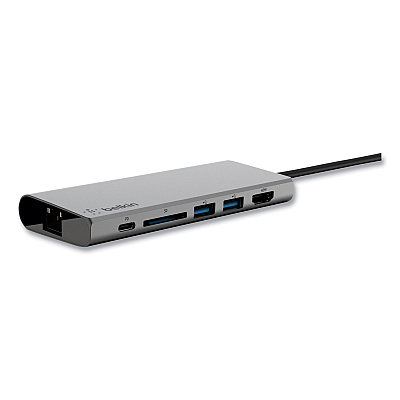 Belkin USB-C Multimedia Hub, 6 Ports, Space Gray (BLKF4U092BTSGY)