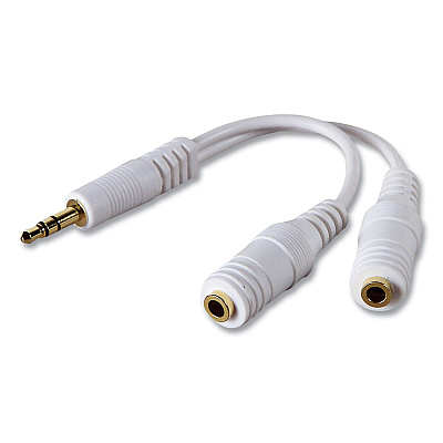 Belkin Speaker and Headphone Splitter, White (BLKF8V234)