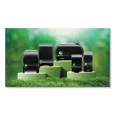 San Jamar Ecological Green Towel Dispenser, 12.49" x 8.6" x 12.82", Black (SJMT950REBK)
