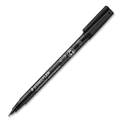 Staedtler Lumocolor Permanent Marker Pen, Porous Point, Extra-Fine, 0.4 mm, Assorted Ink Colors/Barrel, 4/Pack (STD313WP4)
