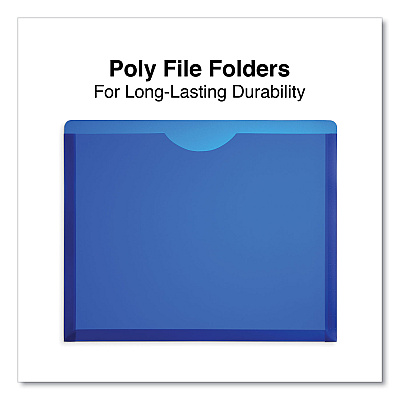 Universal Expanding Poly File Jackets, 1 Section, Straight Tab, Letter Size, Assorted, 10/Pack (UNV50750)