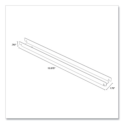 Two Row Hangrails for Alera 30" and 36" Wide Lateral Files, Aluminum, 4/Pack (ALEHLF3036)