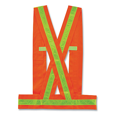 ergodyne GloWear 8140BA Class 1 Breakaway Sash, Polyester, 3X-Large Plus, Orange (EGO27019)