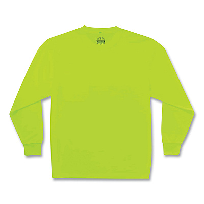 ergodyne GloWear 8091 Non-Certified Hi-Vis Long Sleeve Shirt, 2X-Large, Lime (EGO21586)