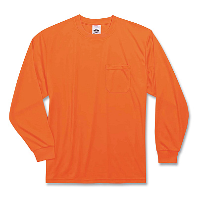 ergodyne GloWear 8091 Non-Certified Hi-Vis Long Sleeve Shirt, 5X-Large, Orange (EGO21599)