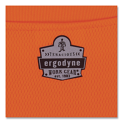 ergodyne GloWear 8091 Non-Certified Hi-Vis Long Sleeve Shirt, Small, Orange (EGO21592)