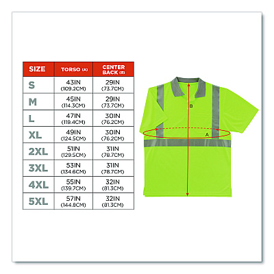 ergodyne GloWear 8295 Class 2 Hi-Vis Polo Shirt, Medium, Lime (EGO21643)