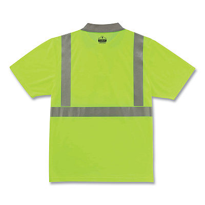 ergodyne GloWear 8295 Class 2 Hi-Vis Polo Shirt, 5X-Large, Lime (EGO21649)