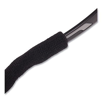 ergodyne Skullerz 3215 Cotton Breakaway Eyewear Lanyard, Cotton Barrel Slide Fastener, 12" Long, Black (EGO19212)