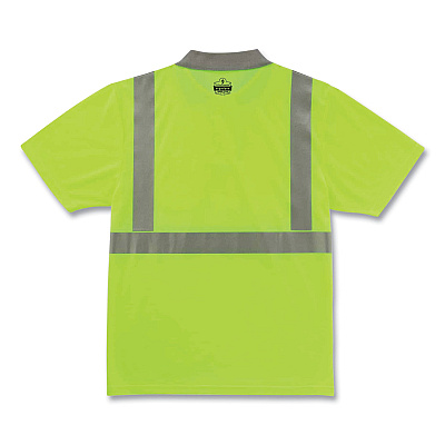 ergodyne GloWear 8295 Class 2 Hi-Vis Polo Shirt, 3X-Large, Lime (EGO21647)