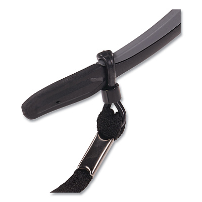 ergodyne Skullerz 3280 Elastic Coil Eyewear Lanyard, PVC O-Ring Slip Fastener, 10" Long, Black (EGO19280)