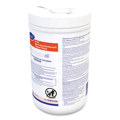 Diversey Avert Sporicidal Disinfectant Cleaner Wipes, 6 x 7, Chlorine Scent, 160/Canister, 12/Carton (DVO100895790)