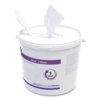 Diversey Oxivir 1 Wipes, 1-Ply, 11 x 12, 160/Canister, 4 Canisters/Carton (DVO100850924)