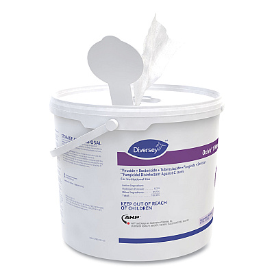 Diversey Oxivir 1 Wipes, 1-Ply, 11 x 12, 160/Canister, 4 Canisters/Carton (DVO100850924)