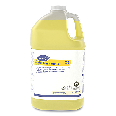 Diversey Suma Break-Up II D3.5 Heavy-Duty Foaming Grease-Release Cleaner, 128 oz Bottle, 4/Carton (DVO95499058)