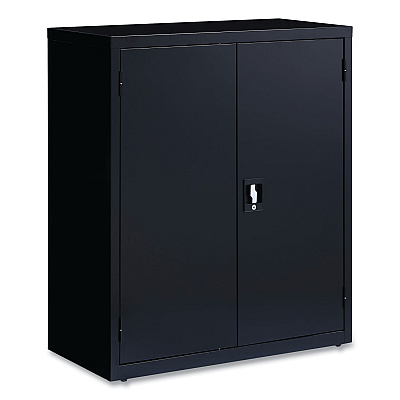 Alera Economy Assembled Storage Cabinets, 3 Shelves, 36" x 18" x 42", Black (ALEHCM4218BK)