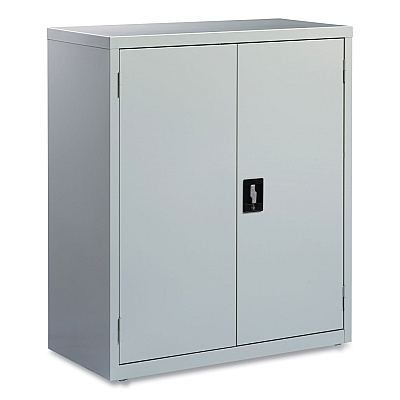 Alera Economy Assembled Storage Cabinets, 3 Shelves, 36" x 18" x 42", Light Gray (ALEHCM4218LG)