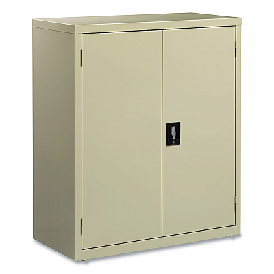 Alera Economy Assembled Storage Cabinets, 3 Shelves, 36" x 18" x 42", Putty (ALEHCM4218PY)