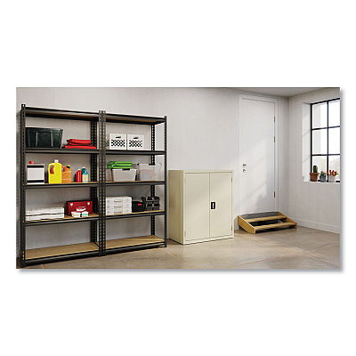 Alera Economy Assembled Storage Cabinets, 3 Shelves, 36" x 18" x 42", Putty (ALEHCM4218PY)